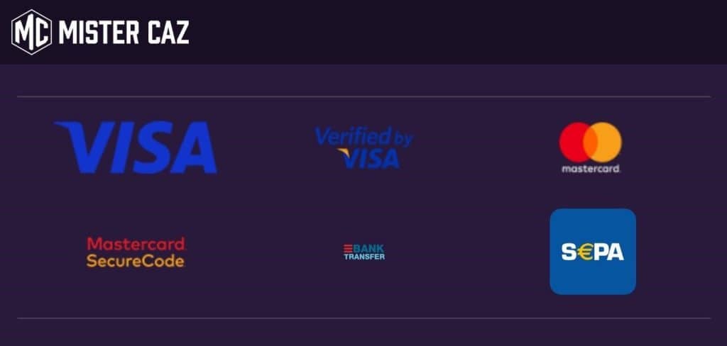 options de paiement Mister Caz