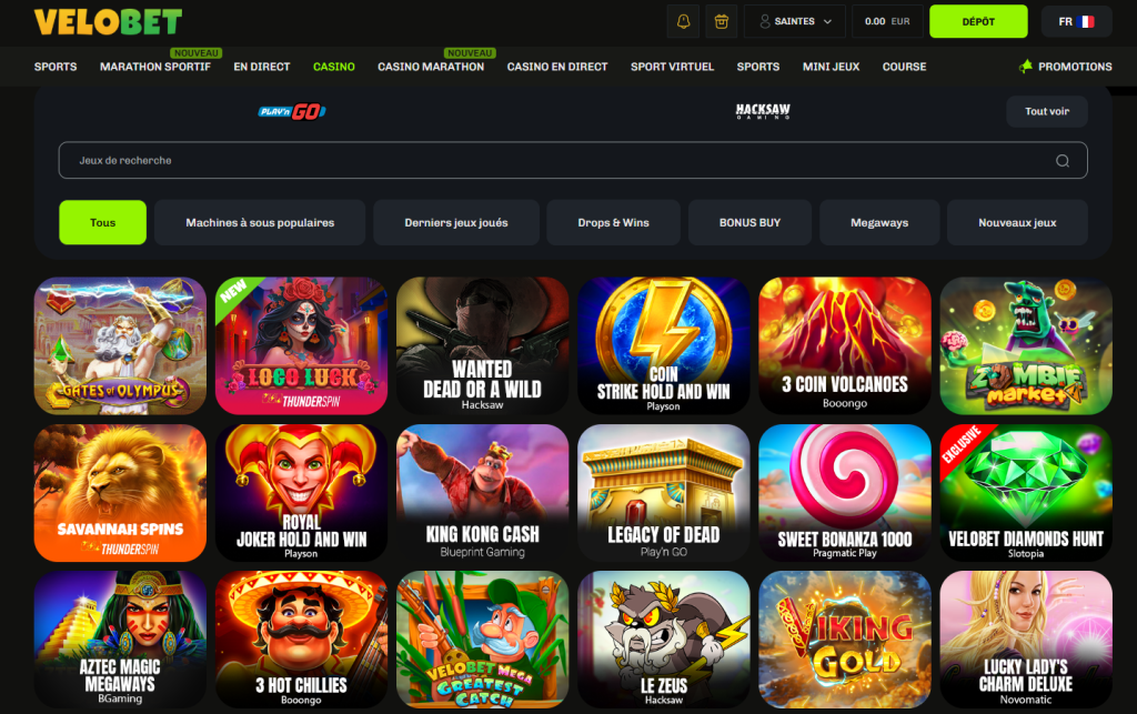 velobet machines a sous